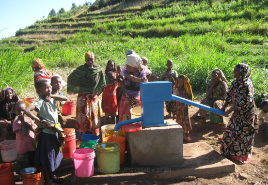 Tema village, fresh water access to the villagers.