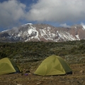 E - Expedition tents with view of Kili